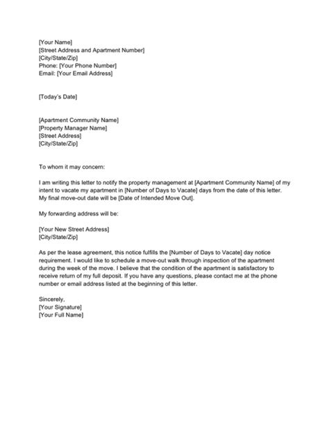 professional moving  notice letter template word  tacitproject