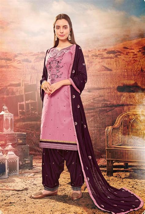 pink jam silk cotton patiala salwar kameez patiala salwar kameez