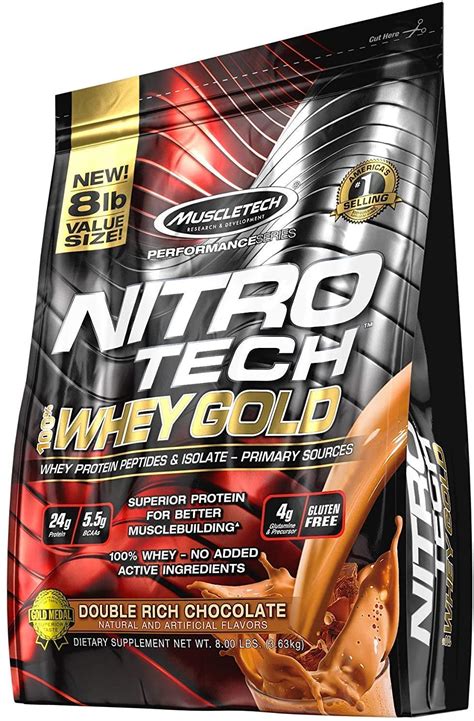 muscletech nitrotech whey gold  pure whey protein double rich chocolate lbs pack lupon