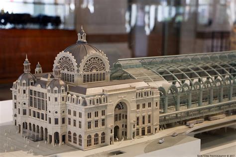 architectural model  antwerpen centraal railway station flickr