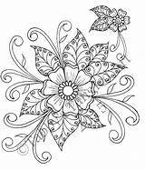Coloring Henna Pages Flower Etsy Flowers Designs Books Pattern Printable Tangled Adult Embroidery Patterns Book Getcolorings Hand Color Print Unique sketch template