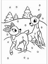 Rudolph Deer sketch template