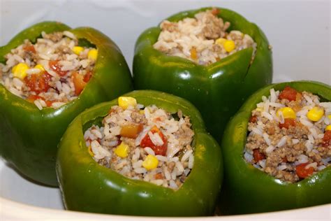 slow cooker stuffed green peppers  dinners budget recipes meal