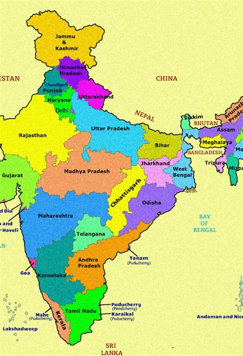 latest india map  states  capitals