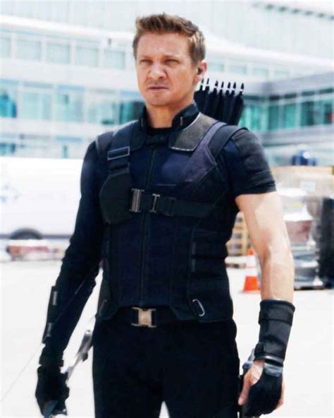 Captain America Civil War Jeremy Renner Cotton Hawkeye Jacket