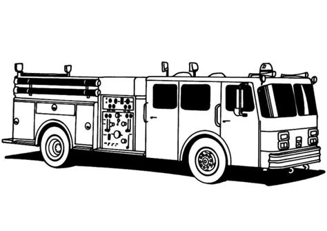preschool printables  fire truck coloring page