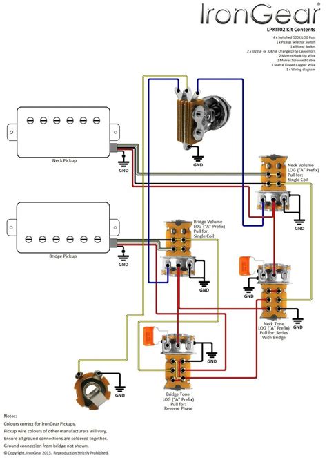 guitar wiring diagram  humbucker  volume  guitar wiring guitar building bass guitar