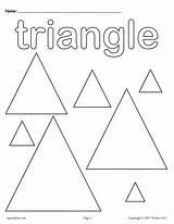 Coloring Shapes Pages Triangles Toddlers Triangle Shape Color Worksheets Worksheet Preschool Printable Preschoolers Supplyme Tracing Squares Circles Colouring Kids Square sketch template