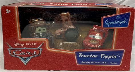 buy disney pixar cars supercharged tractor tippin die cast car set