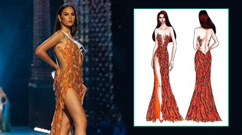 Mak Tumang Shared Sketches Of Catriona Gray S Miss Universe 2018 Gowns