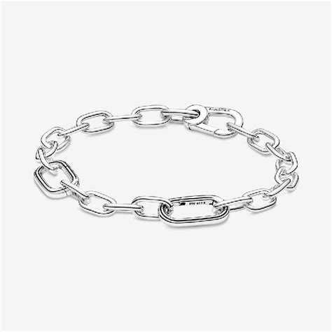 silver small link chain bracelet cm pandora