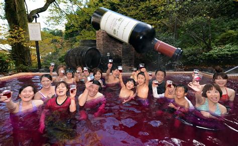 Japanese Spa Offers Swimming Pools Filled With Red Wine