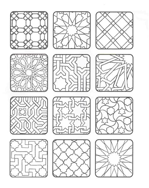 islamic mosaic coloring pages   coloring pages