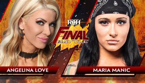 angelina love vs maria manic set for roh final battle