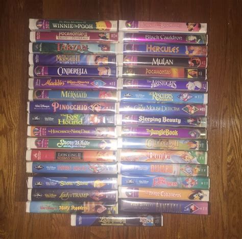 huge lot 33 disney vhs black diamond classics masterpiece gold collection rare ebay