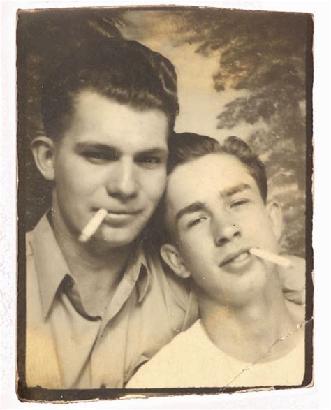 men in photobooth ~ vintage everyday