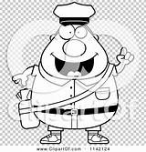 Worker Postal Chubby Idea Mail Man Outlined Coloring Clipart Vector Cartoon Cory Thoman sketch template
