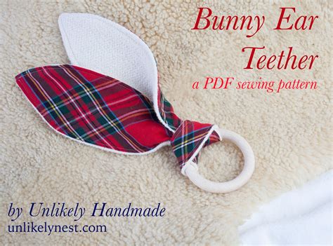 bunny ear teether  pattern