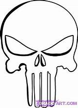 Punisher Skull Drawing Stencil Draw Coloring Bois Drawings Wood Step Woodworking Projects Carving Aliens Meubles Diy Ebes Crafts Logo Chair sketch template