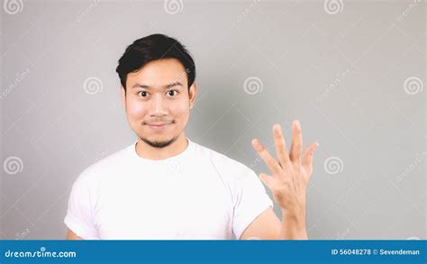 fourth step hand sign stock photo image  human show