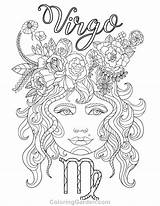 Coloring Virgo Pages Zodiac Pdf Printable Adult Mandala Adults Coloringgarden Colouring Signs Color Format Sheets Tattoo Book Signo Fairy Print sketch template