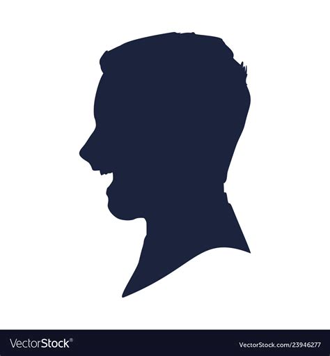 man face silhouette royalty  vector image vectorstock