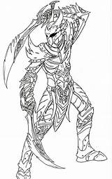 Skyrim Daedric Colouring Fury Armor Tubaphone Scrolls sketch template
