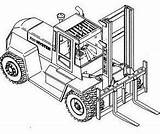 Forklift Drawing Hyster Fork Getdrawings Lift sketch template