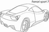 Ferrari Coloring Sport Cars Pages sketch template