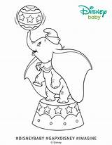 Dumbo Baby Coloring Pages Drawing Disney Getdrawings sketch template