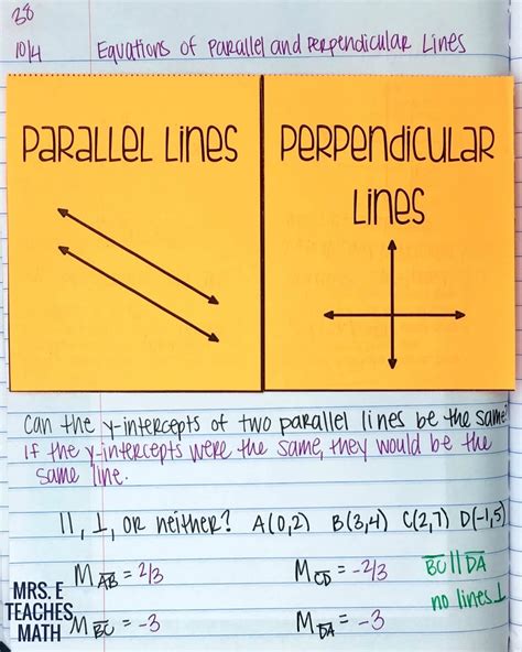 equations  parallel  perpendicular lines inb pages