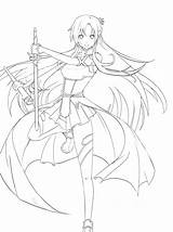 Sword Coloring Asuna Pages Kirito Lineart Printable Anime Deviantart Sao Sketch Chan Yandere Simulator Getcolorings Template Drawings Visit Comments sketch template