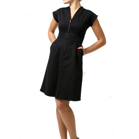 jurk klassiek zwart papitanl jurken jurken voor werk mode