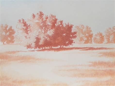 draw  complementary underpainting   green landscape