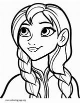 Frozen Coloring Pages Colouring Printable Anna Color Disney Ana Kids Print Book Colorear Ausmalbilder Easy Printables Princess Draw Drawing Kleurplaat sketch template