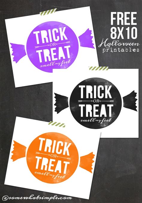 trick  treat halloween printables