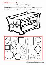 Shapes Colouring Rectangles sketch template