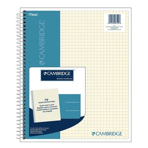 amazoncom cambridge quad wirebound notebook ct  graph