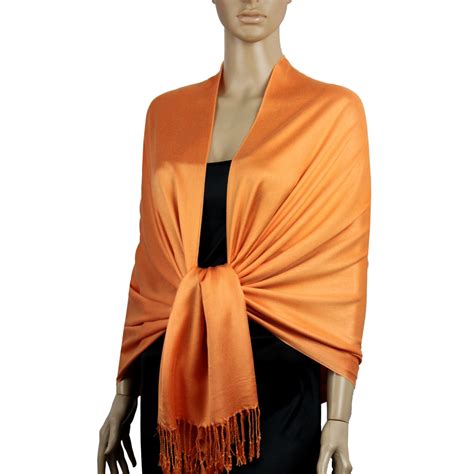 orange ladies high quality pashmina scarf nz ties