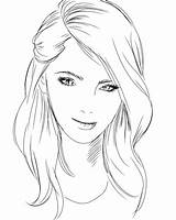Drawing Girl Sketch Face Pretty Drawings Beautiful Makeup Draw Sketches Digital Uploaded User Cartoon Pencil sketch template