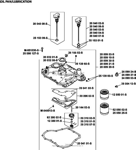 kohler sv  husqvarna  hp  kw parts diagram  lubrication group