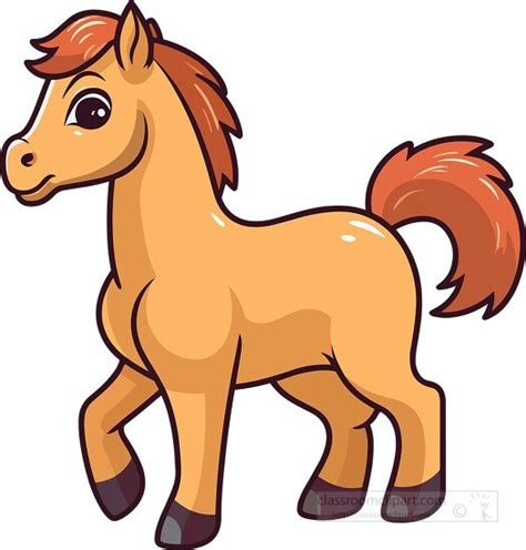 horse clipart cute playful smiling horse clip art