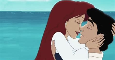 day 5 favorite kiss ariel and prince eric little mermaid and disney