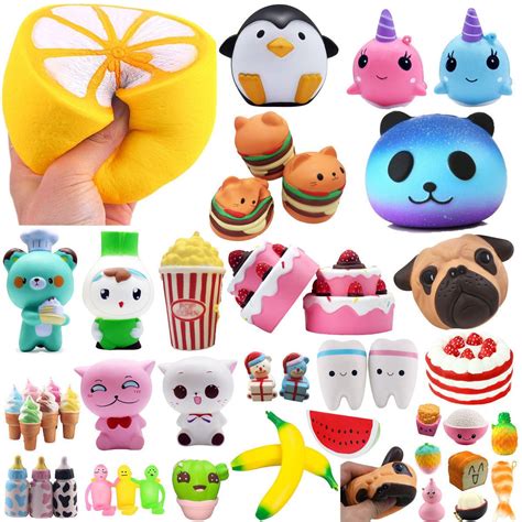 jumbo squishy super soft slow rising squeeze toy pressure relief kids toys lot cool fidget