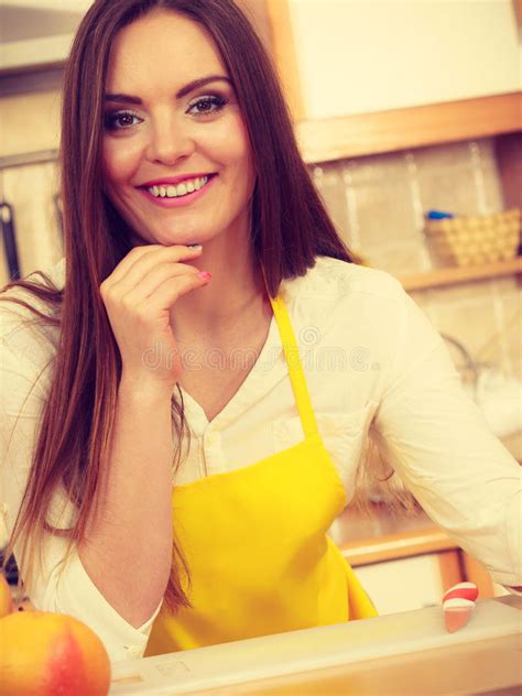 girl in kitchen stock image image of health diet passion 76429793