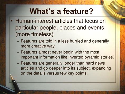 feature writing powerpoint    id