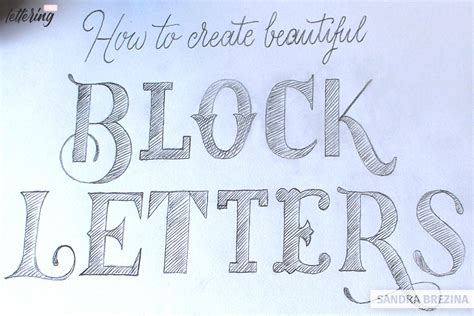 draw beautiful block letters letteringorg