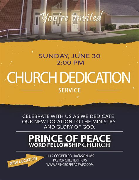 church dedication service prince  peace word fellowship church