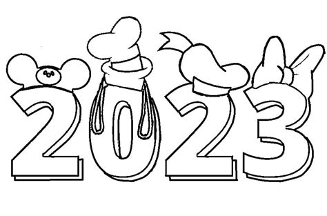 print happy  year  coloring page  printable coloring pages