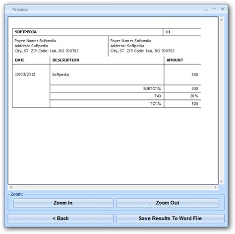 ms word receipt template software